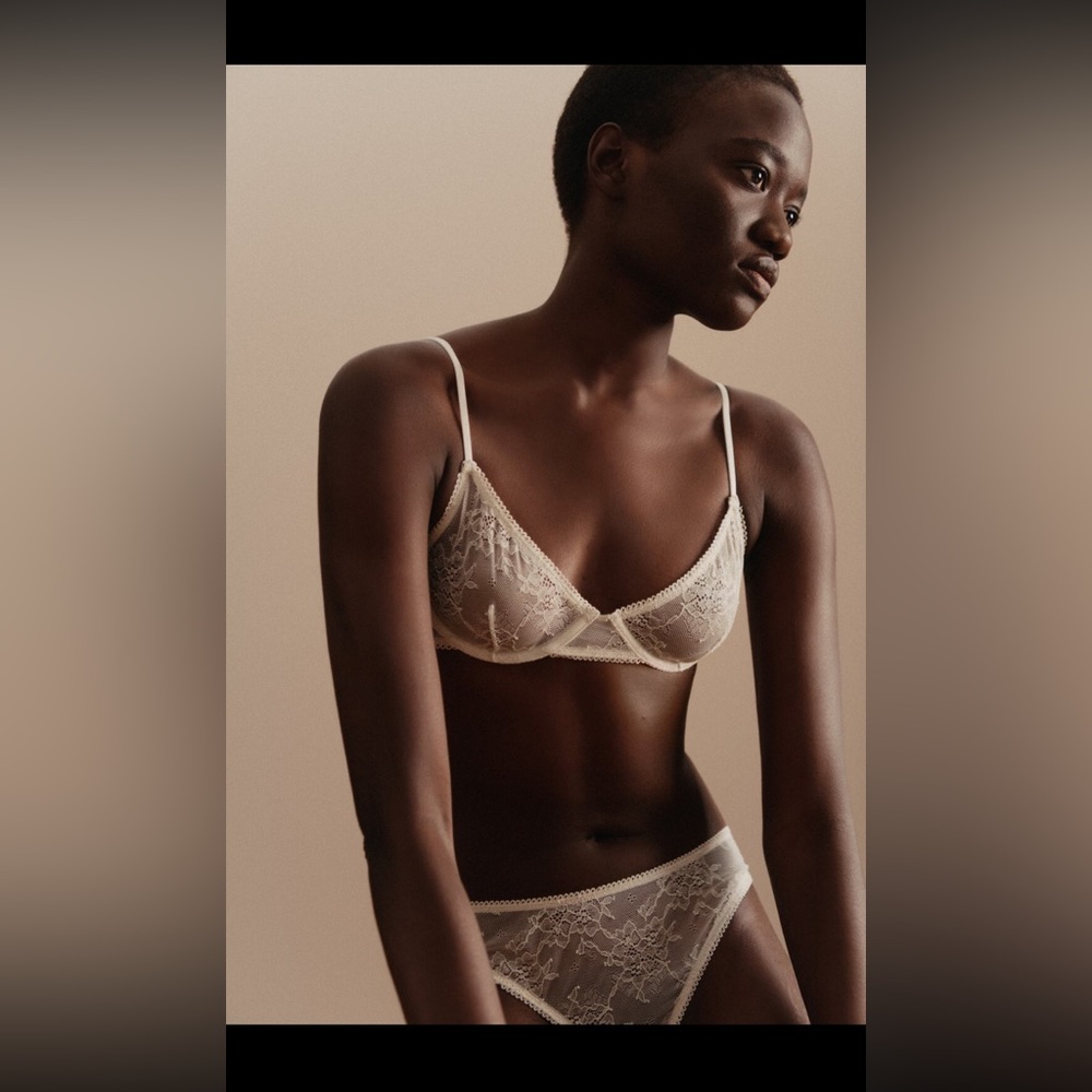 ZARA ivory lingerie set